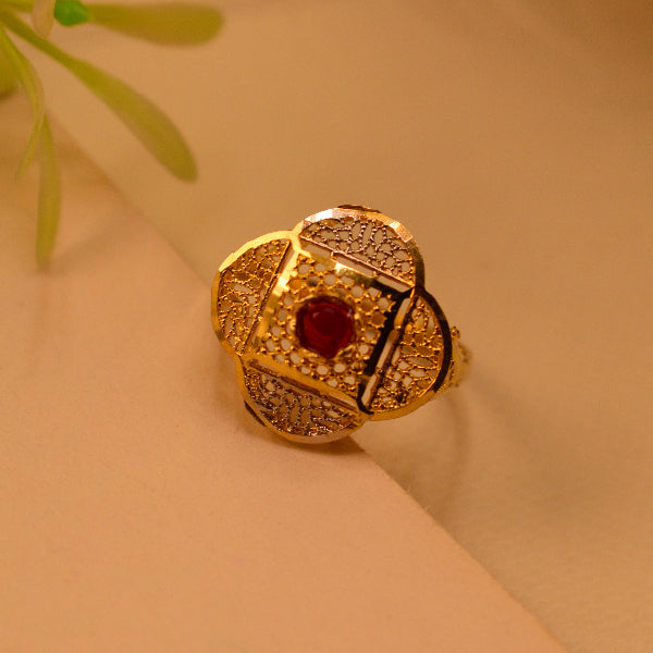 Elegant Unique Design 22K RP 3.5 Gram Gold Plated Ring For Girls/Women