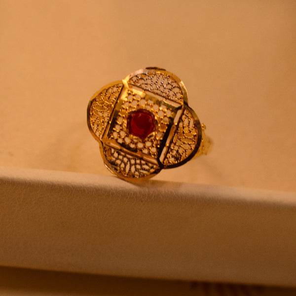 Elegant Unique Design 22K RP 3.5 Gram Gold Plated Ring For Girls/Women