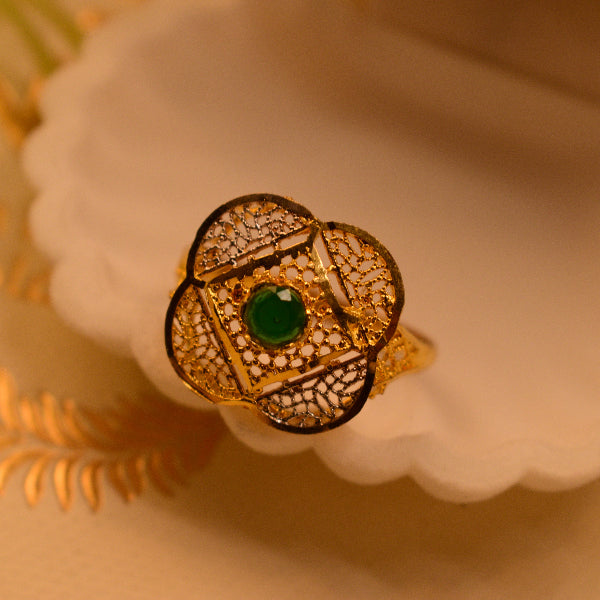 Glamorous Unique Design 22K RP 3.5 Gram Gold Plated Ring For Girls/Women