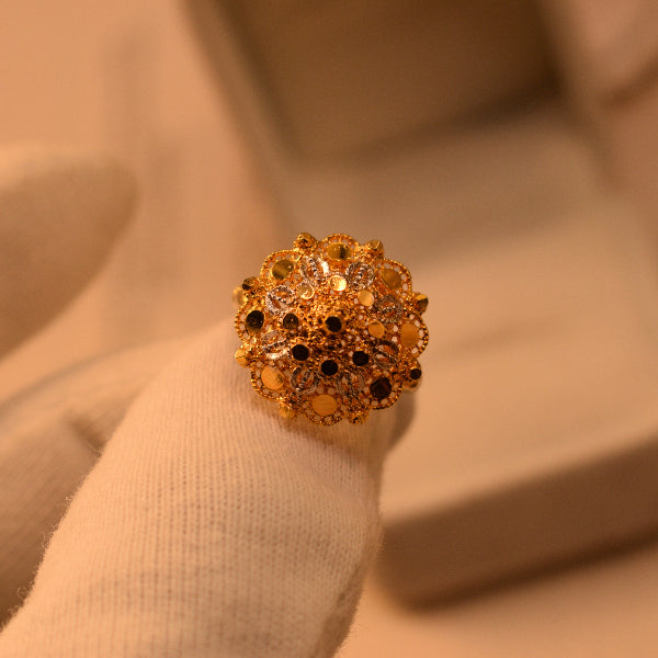 Fancy Unique Design 22K RP 3.5 Gram Gold Plated Ring For Girls/Women
