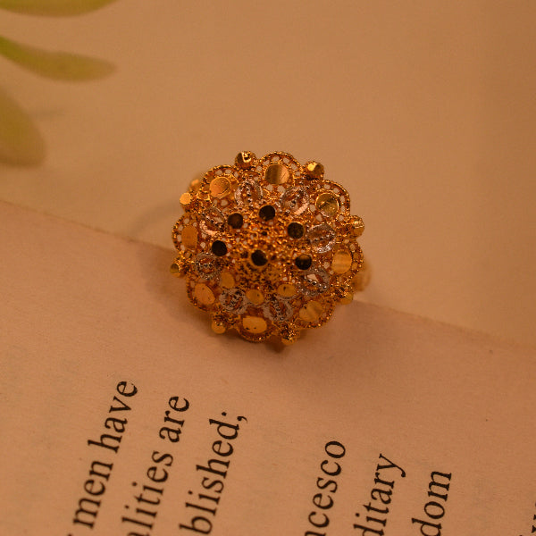 Fancy Unique Design 22K RP 3.5 Gram Gold Plated Ring For Girls/Women