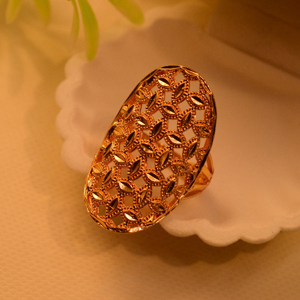 Stylish Unique Design Gold Plated Ring For Girls/Women