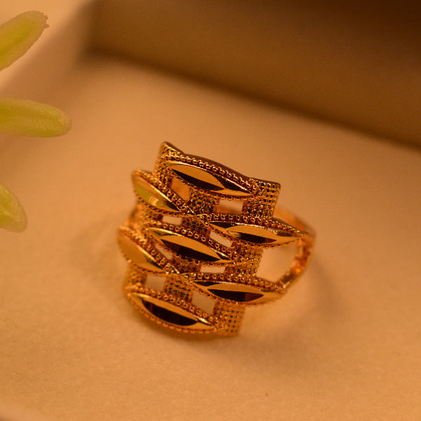 Fancy Unique Design Gold Plated Ring For Girls/Women