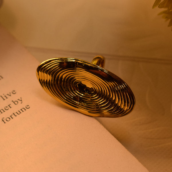 Dazzling Unique Design Gold Plated Ring For Girls/Women