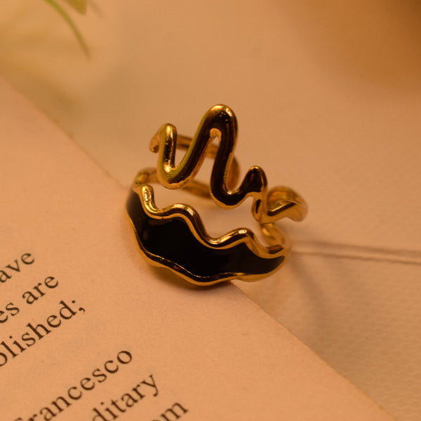 Stylish Unique Design Gold Plated Ring For Girls/Women