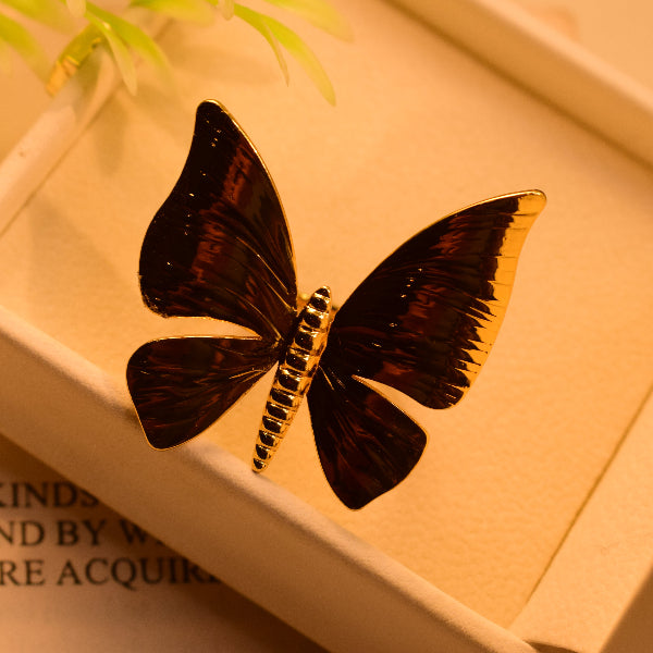 Luxury Unique Butterfly Design Gold Plated Ring For Girls/Women