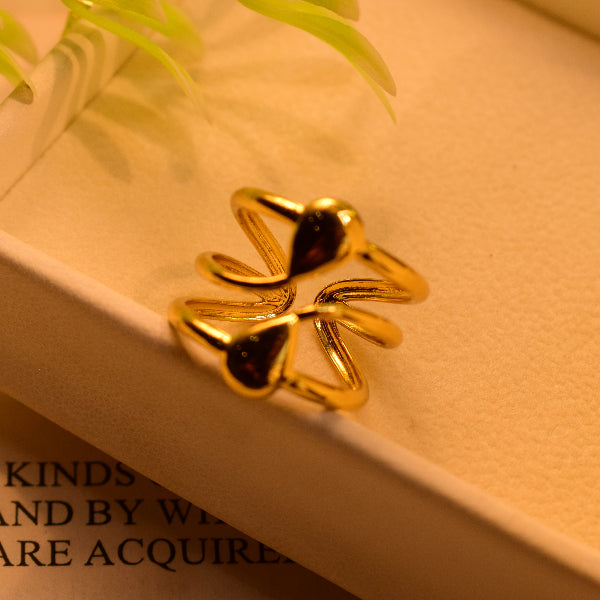 Luminous Unique Design Gold Plated Ring For Girls/Women