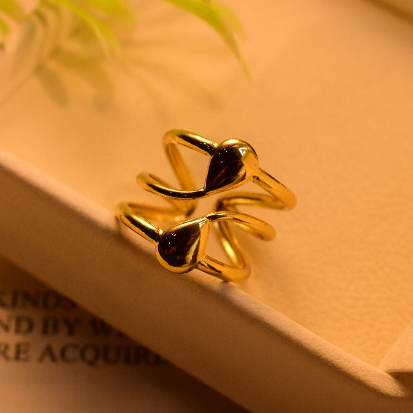 Luminous Unique Design Gold Plated Ring For Girls/Women