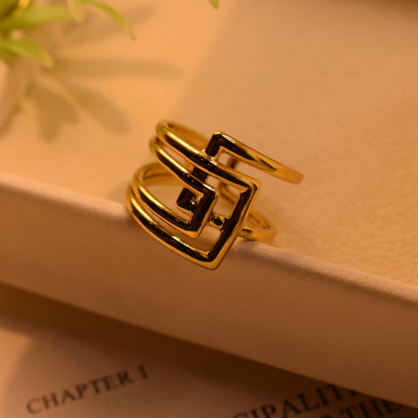 Elegant Unique Design Gold Plated Ring For Girls/Women