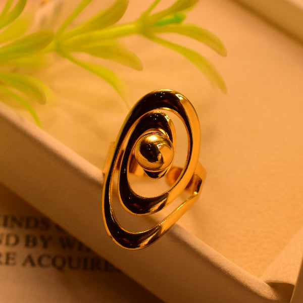 Luminous Unique Design Gold Plated Ring For Girls/Women