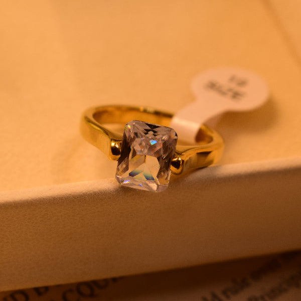 Charming Unique Design Gold Plated Crystal Stone Ring For Girls/Women