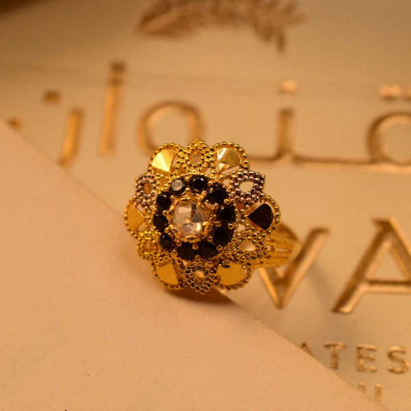 Gorgeous Design Gold Plated Crystal Stones Ring For Girls/Women