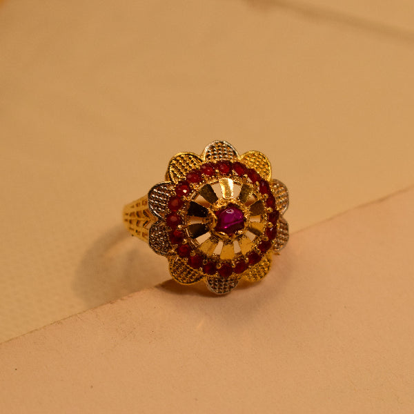 Charming Design Gold Plated Crystal Stones Ring For Girls/Women