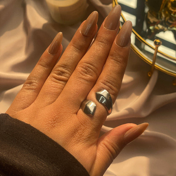 Beautiful Unique Design Silver Plated Ring For Girls/Women