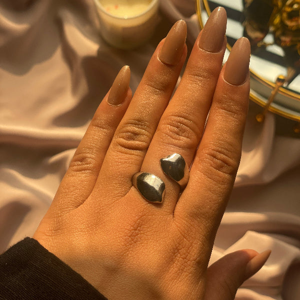 Beautiful Unique Design Silver Plated Ring For Girls/Women