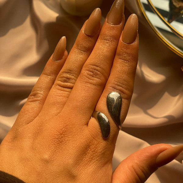 Elegant Unique Design Silver Plated Ring For Girls/Women