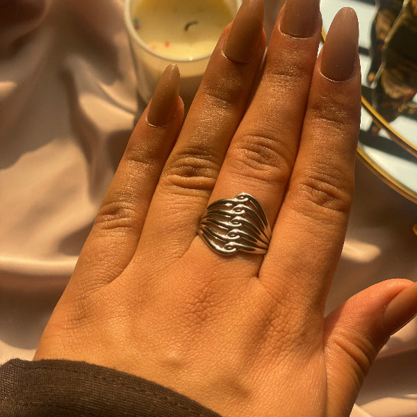 Luxury Unique Design Silver Plated Ring For Girls/Women