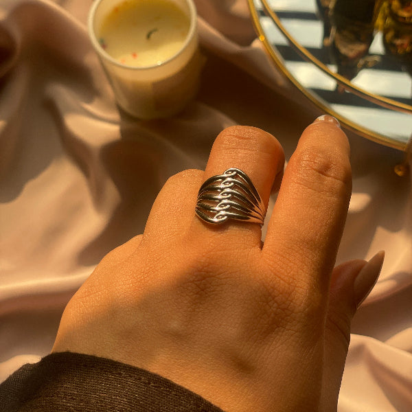 Luxury Unique Design Silver Plated Ring For Girls/Women