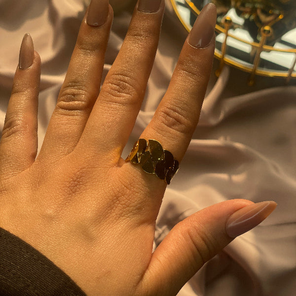 Dazzling Unique Design Gold Plated Ring For Girls/Women