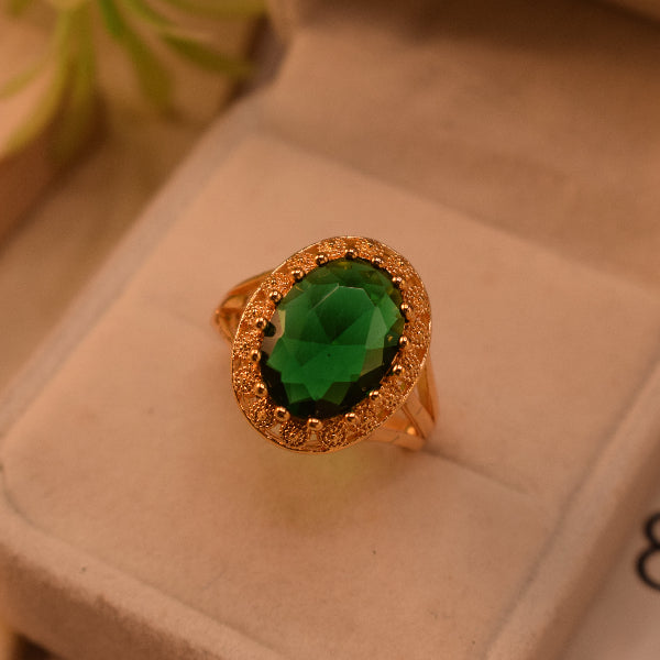 Gorgeous Unique Design Gold Plated Crystal Stone Ring For Girls/Women