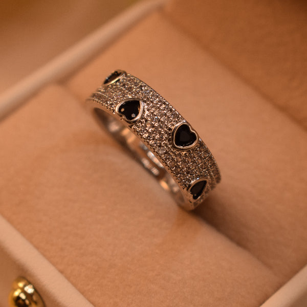 Dazzling Design Silver Plated Crystal Stones Ring For Girls/Women