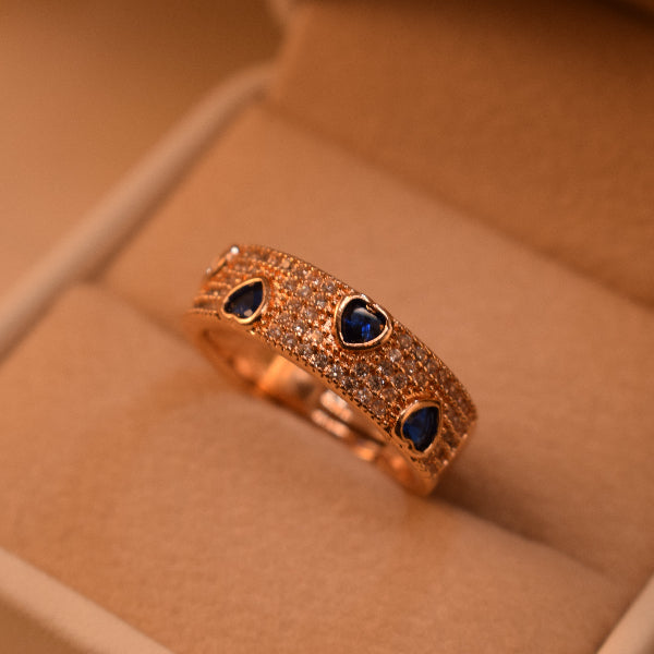 Glamorous Design Gold Plated Crystal Stones Ring For Girls/Women