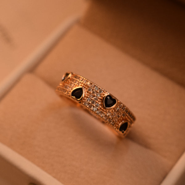 Glamorous Design Gold Plated Crystal Stones Ring For Girls/Women