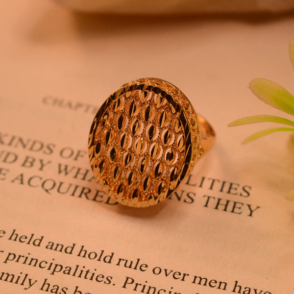 Luxury Unique Design Gold Plated Ring For Girls/Women