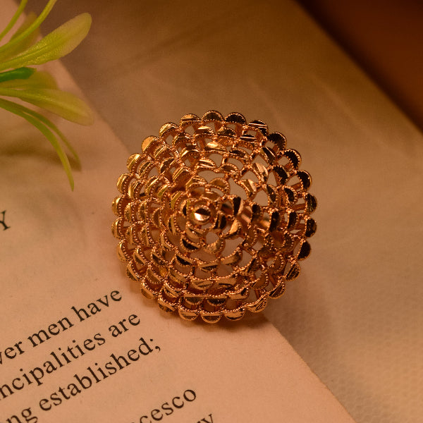 Glamorous Unique Design Gold Plated Ring For Girls/Women