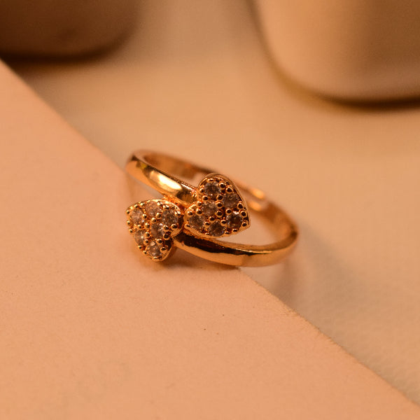 Dazzling Design Gold Plated Crystal Stones Ring For Girls/Women