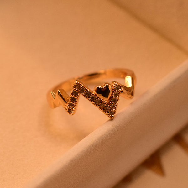 Sparkling Design Gold Plated Crystal Stones Ring For Girls/Women