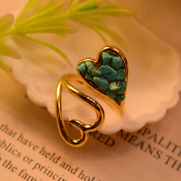 Elegant Design Gold Plated Crystal Stones Ring For Girls/Women