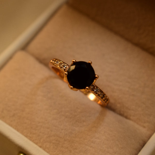 Fancy Design Gold Plated Crystal Stones Ring For Girls/Women