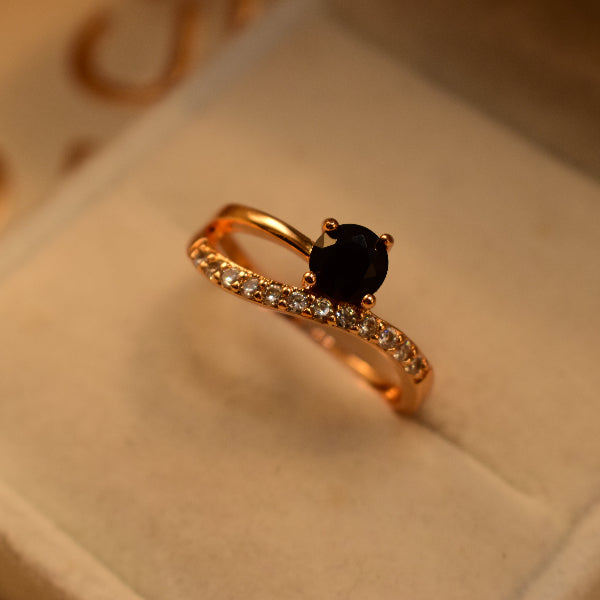 Elegant Design Gold Plated Crystal Stones Ring For Girls/Women