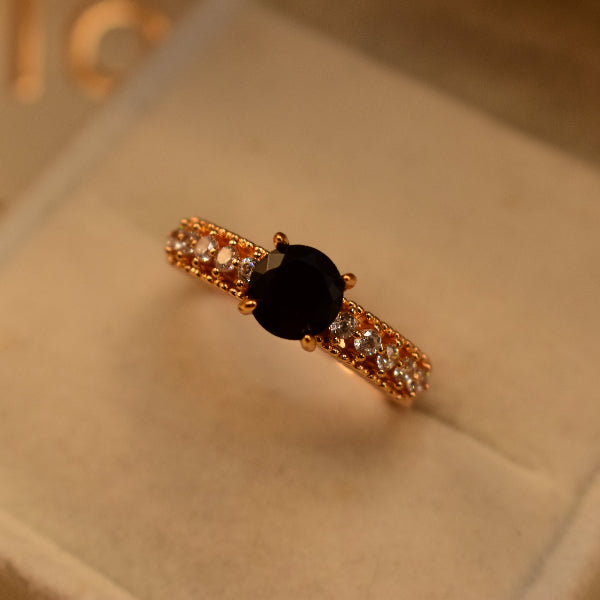 Luxury Design Gold Plated Crystal Stones Ring For Girls/Women