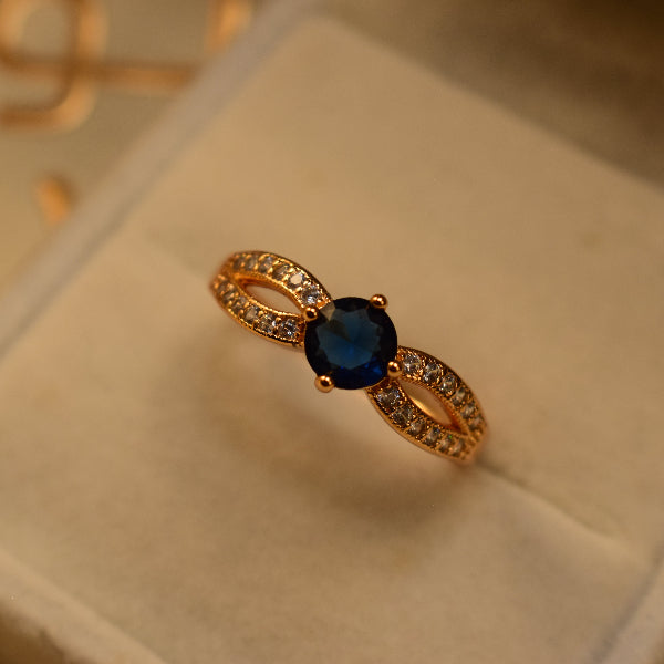 Charming Design Gold Plated Crystal Stones Ring For Girls/Women