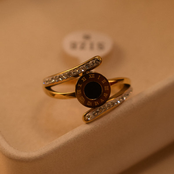 Charming Design Gold Plated Crystal Stones Ring For Girls/Women