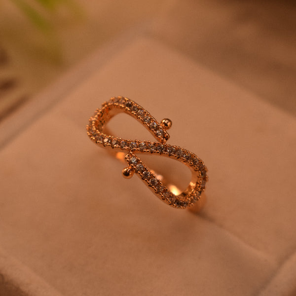 Elegant Design Gold Plated Crystal Stones Ring For Girls/Women