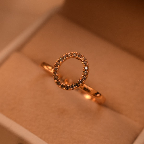 Luminous Design Gold Plated Crystal Stones Ring For Girls/Women