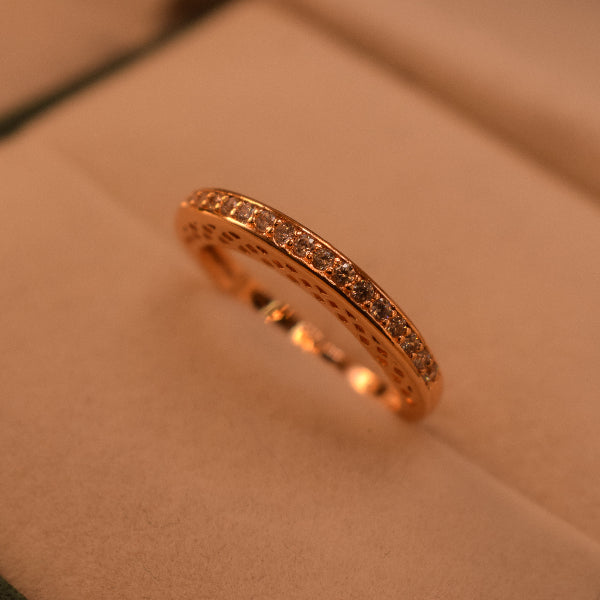 Glamorous Design Gold Plated Crystal Stones Ring For Girls/Women