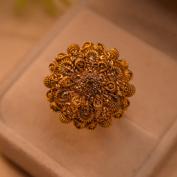 Luminous Unique Design 24K RP Gold Plated 4.5 Gram Ring For Girls/Women