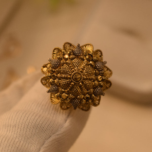 Dazzling Unique Design 24K RP Gold Plated 4.5 Gram Ring For Girls/Women