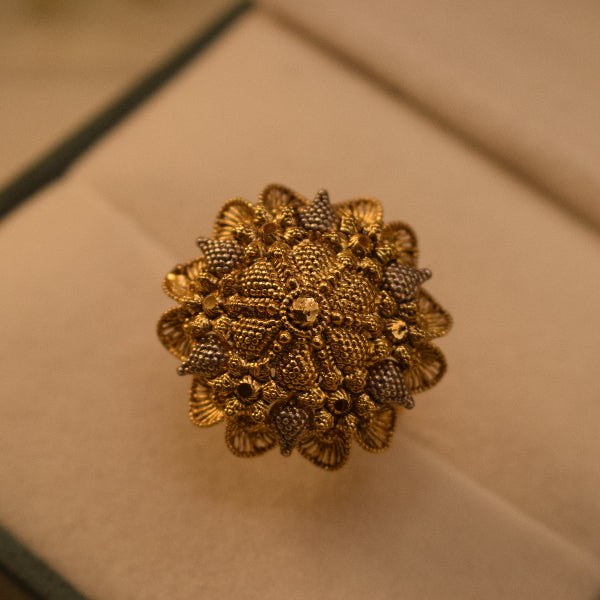 Dazzling Unique Design 24K RP Gold Plated 4.5 Gram Ring For Girls/Women