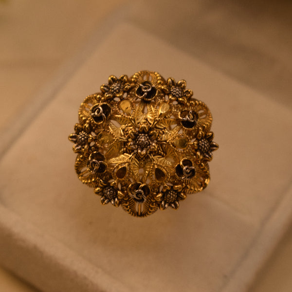 Sparkling Unique Design 24K RP Gold Plated 4.5 Gram Ring For Girls/Women