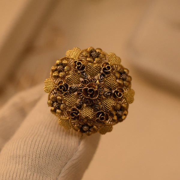 Luxury Unique Design 24K RP Gold Plated 4.5 Gram Ring For Girls/Women