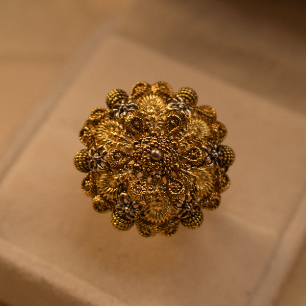 Elegant Unique Design 24K RP Gold Plated 4.5 Gram Ring For Girls/Women