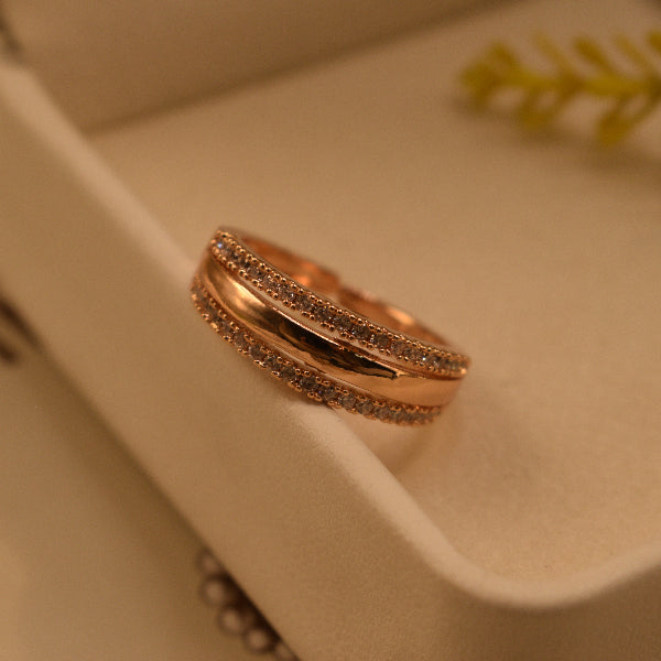 Charming Unique Design Gold Plated Crystal Stones Ring For Girls/Women