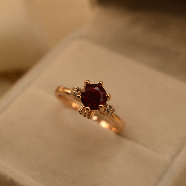 Elegant Unique Design Gold Plated Crystal Stones Ring For Girls/Women