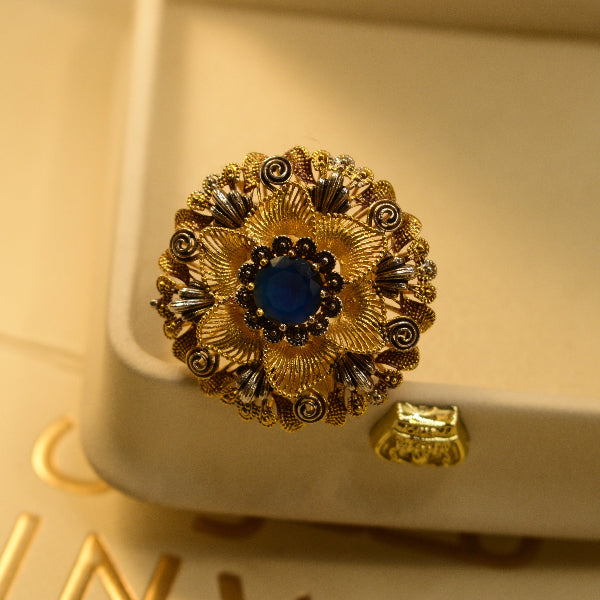 Luminous Unique Design 24K Gold Plated 5.5 Gram Ring For Girls/Women