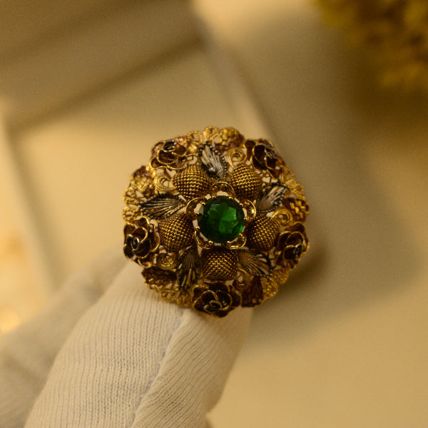 Charming Unique Design 24K Gold Plated 5.5 Gram Ring For Girls/Women